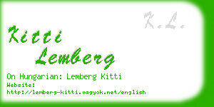 kitti lemberg business card